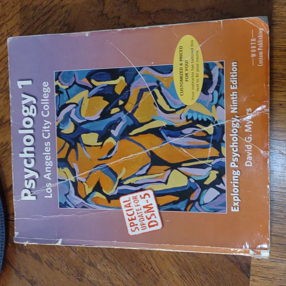 Psychology 1 Los Angeles City College Exploring Psychology (Textbook)
